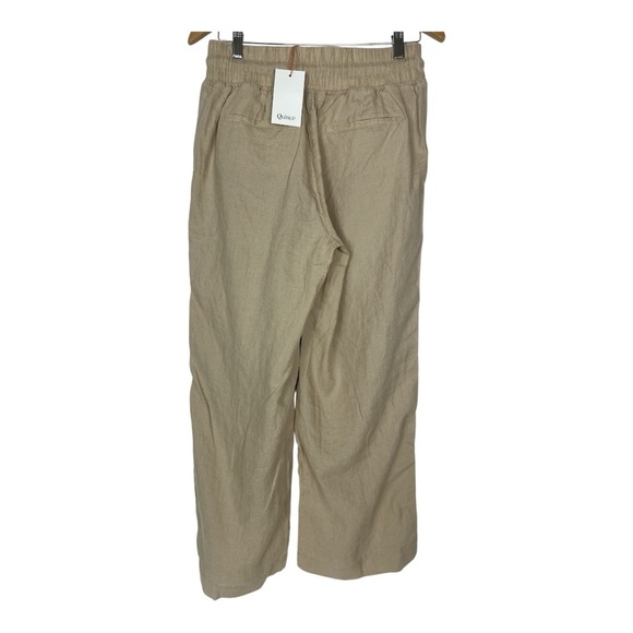 Quince Sz S European Linen Wide Leg Pants Driftwood NWT - Picture 2 of 10
